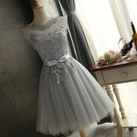 beauty emily elegant evening dress short 2021 luxury tulle lace prom dress party gowns pleated vestido de noche plus size