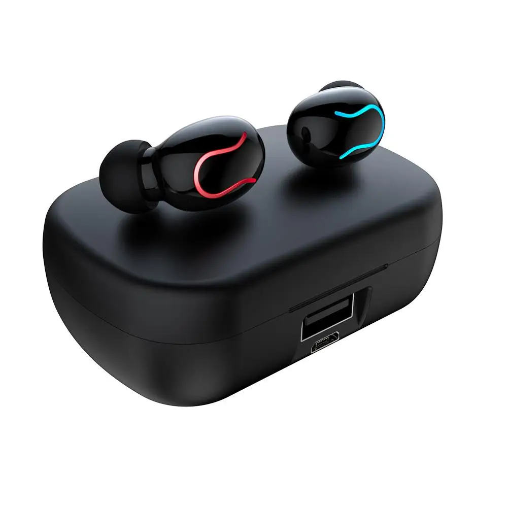 HBQ Q82 два u типа Bluetooth 5 0 наушники музыкальные с зарядным чехлом классические цвета
