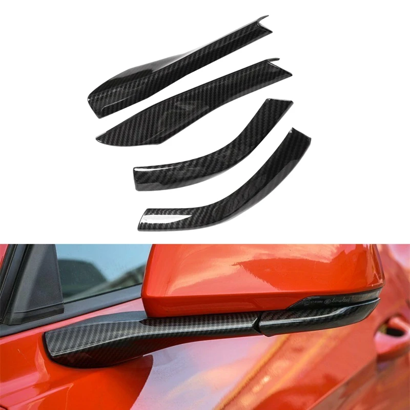 4Pcs Carbon Fiber Rearview Side Mirror Base Cover Trim Decorations for Ford Mustang 2015-2020 | Автомобили и мотоциклы