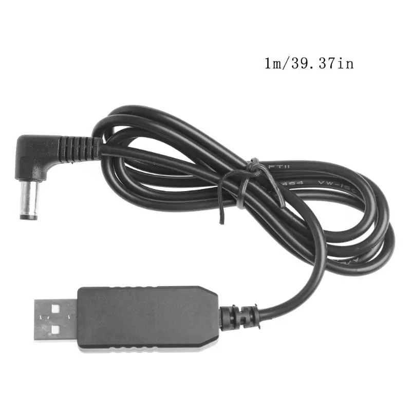 1 м USB DC 5V 12V 2 1x5 5mm под прямым углом Мужской повышающий конвертер адаптер кабель для