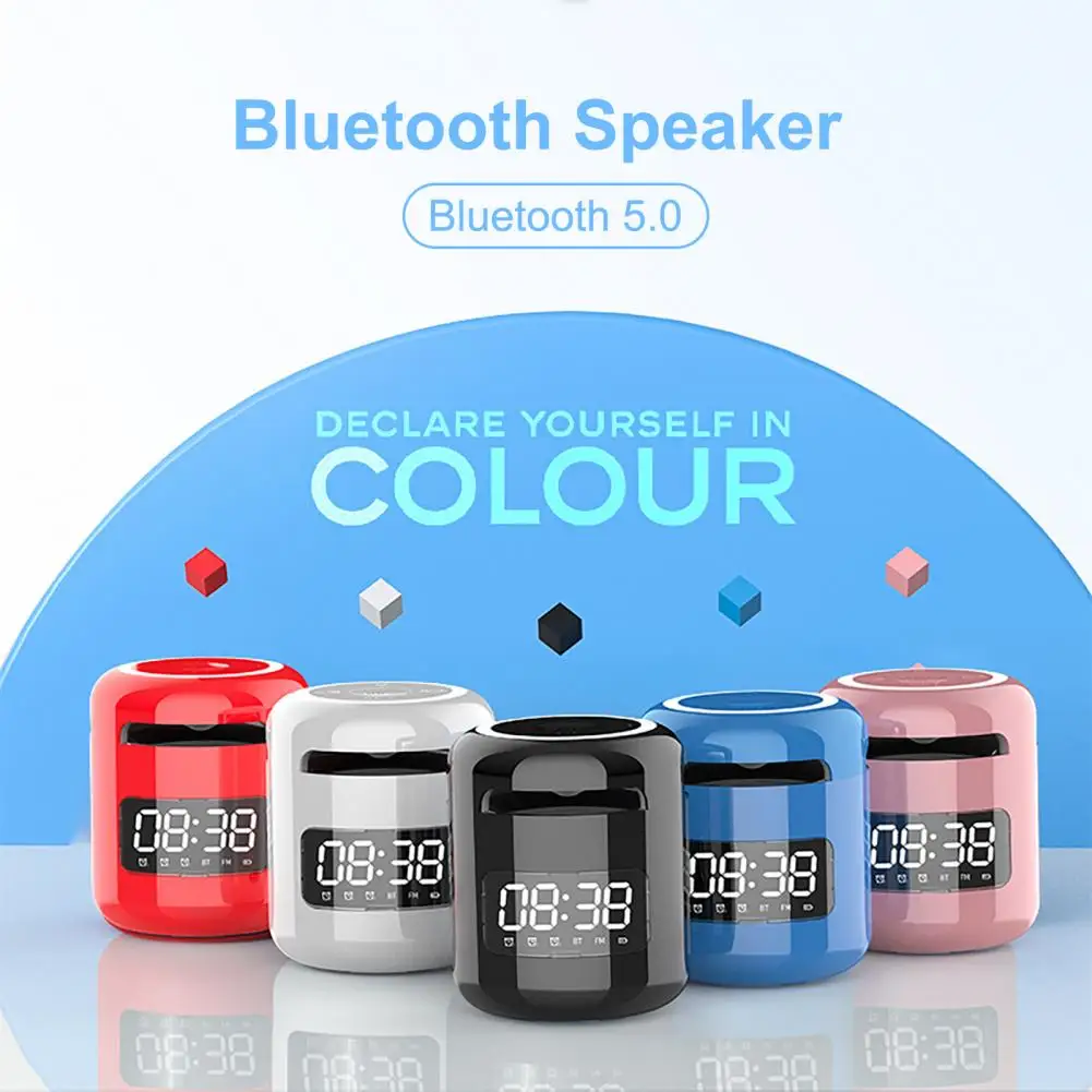

2021 New Bluetooth Speaker Mirror Wireless Home Subwoofer Mobile Phone Clock Audio Alarm Clock Radio Speaker