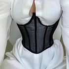 Бюстгальтер Yuqung женский сетчатый на завязках, открытый топ с открытой бретелькой, рубашка-корсет, широкий пояс на талию, аксессуары, украшения для женщин
