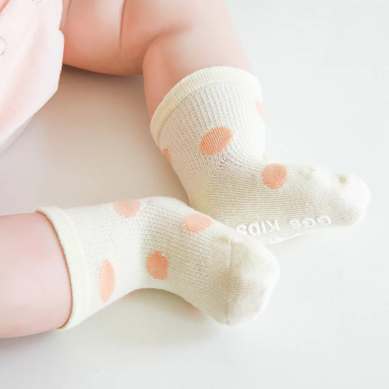 

4 Pairs Lot Newborn Infant Cotton Anti Slip Socks With Print Girls Boys Children Babies Spring Cute Frilly Ruffle kawaii Socks