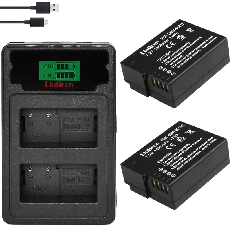 DMW-BLC12 DMW-BLC12E ДМВ BLC12 Li-Ion Батарея + USB Dual Зарядное устройство для цифрового