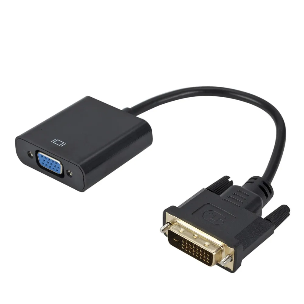 HD 1080P DVI-D DVI в VGA адаптер видеокабель преобразователь 24 + 1 25pin 15pin кабель для ПК