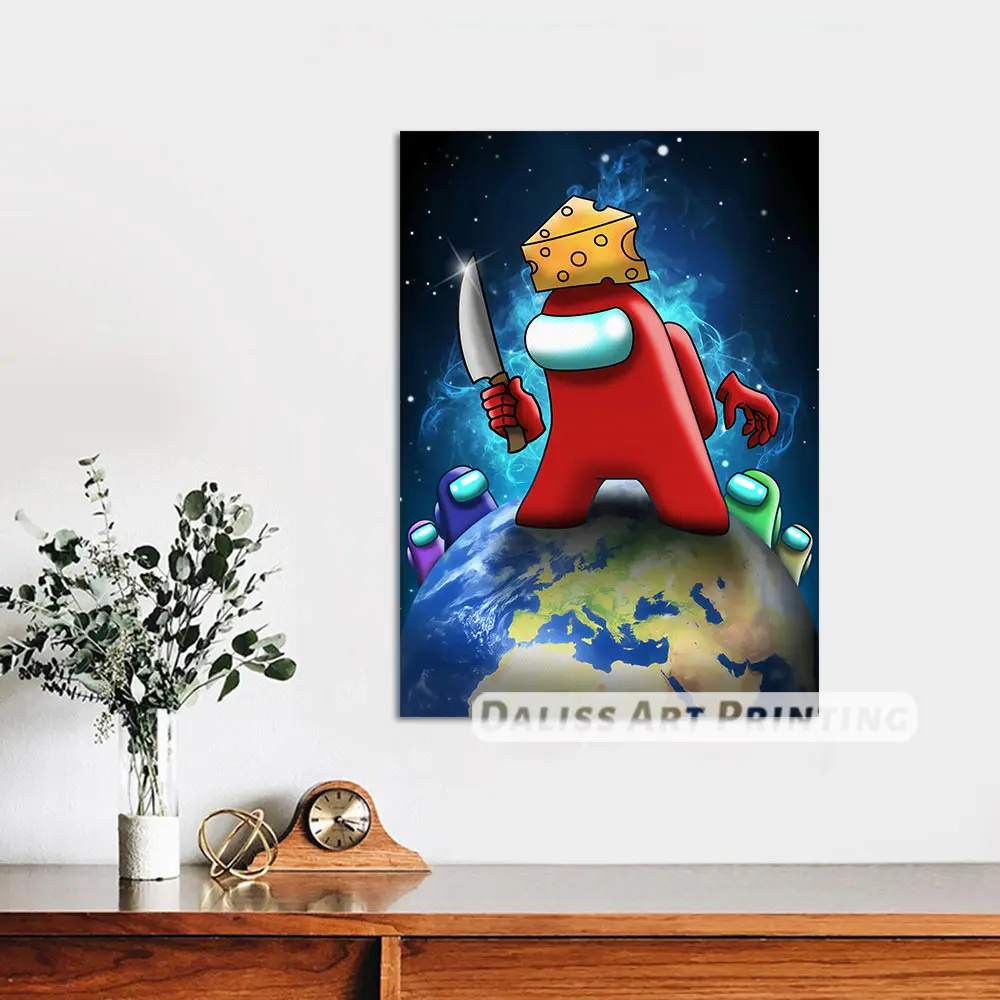 

game Canvas Among Busted Pictures Home Decoration Paintings Poster HD Prints Wall Art Modular Living Room Framed