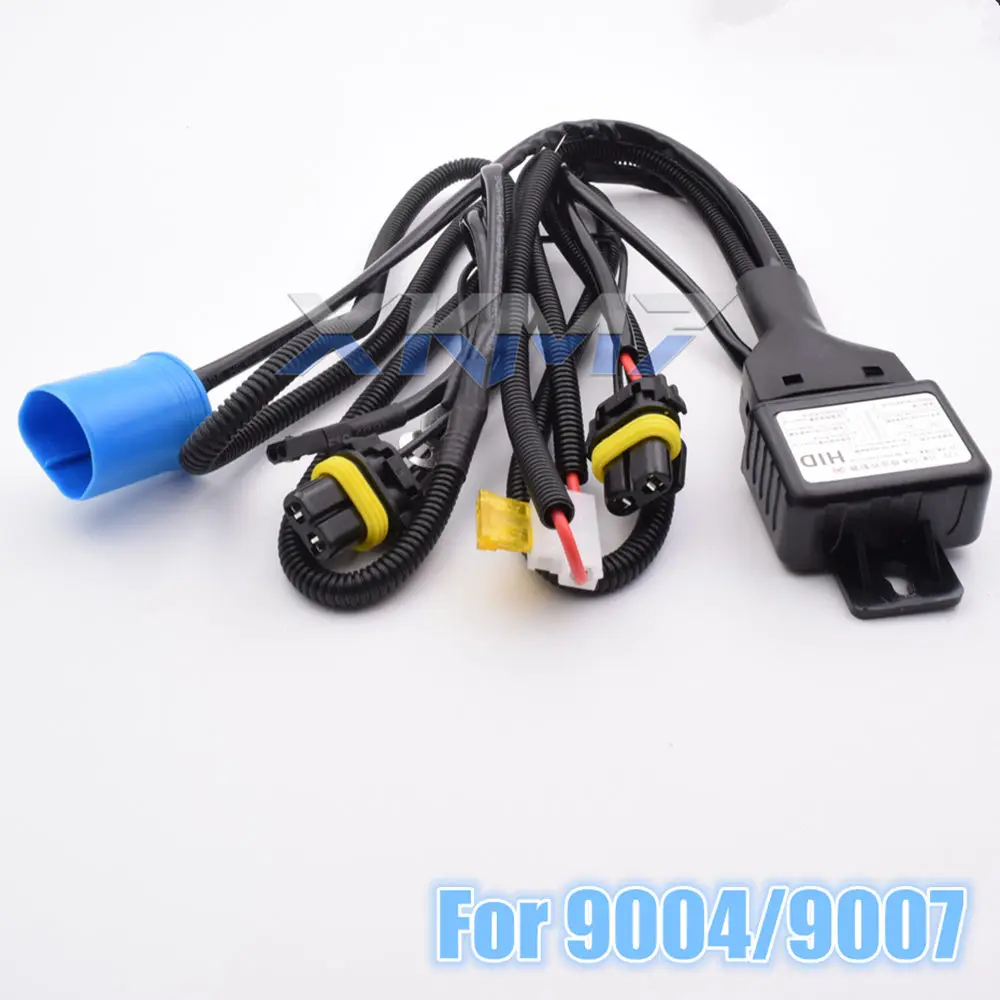 9004 9007 H4 9003 9004 9007 H13 проводка для автомобильных фар HID Биксенон объектив проектора релейный жгут Высокий Низкий Луч контроллер 12 в 35 Вт/55 Вт - Цвет: 9004 9007