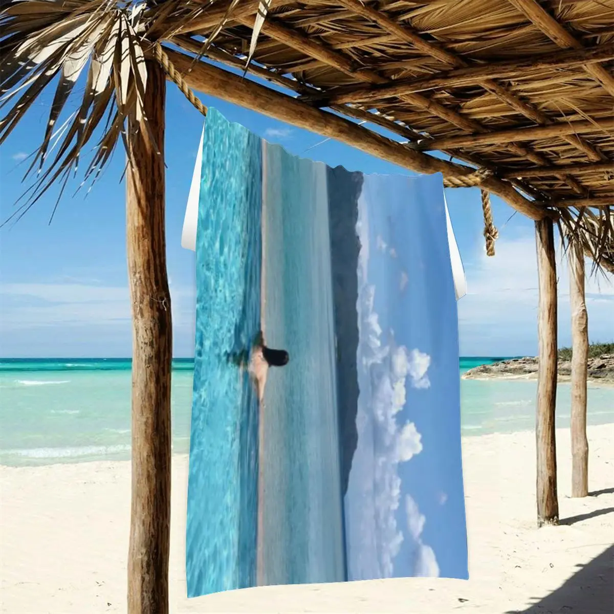 Пляжное быстросохнущее банное полотенце из микрофибры с принтом пляжное модная