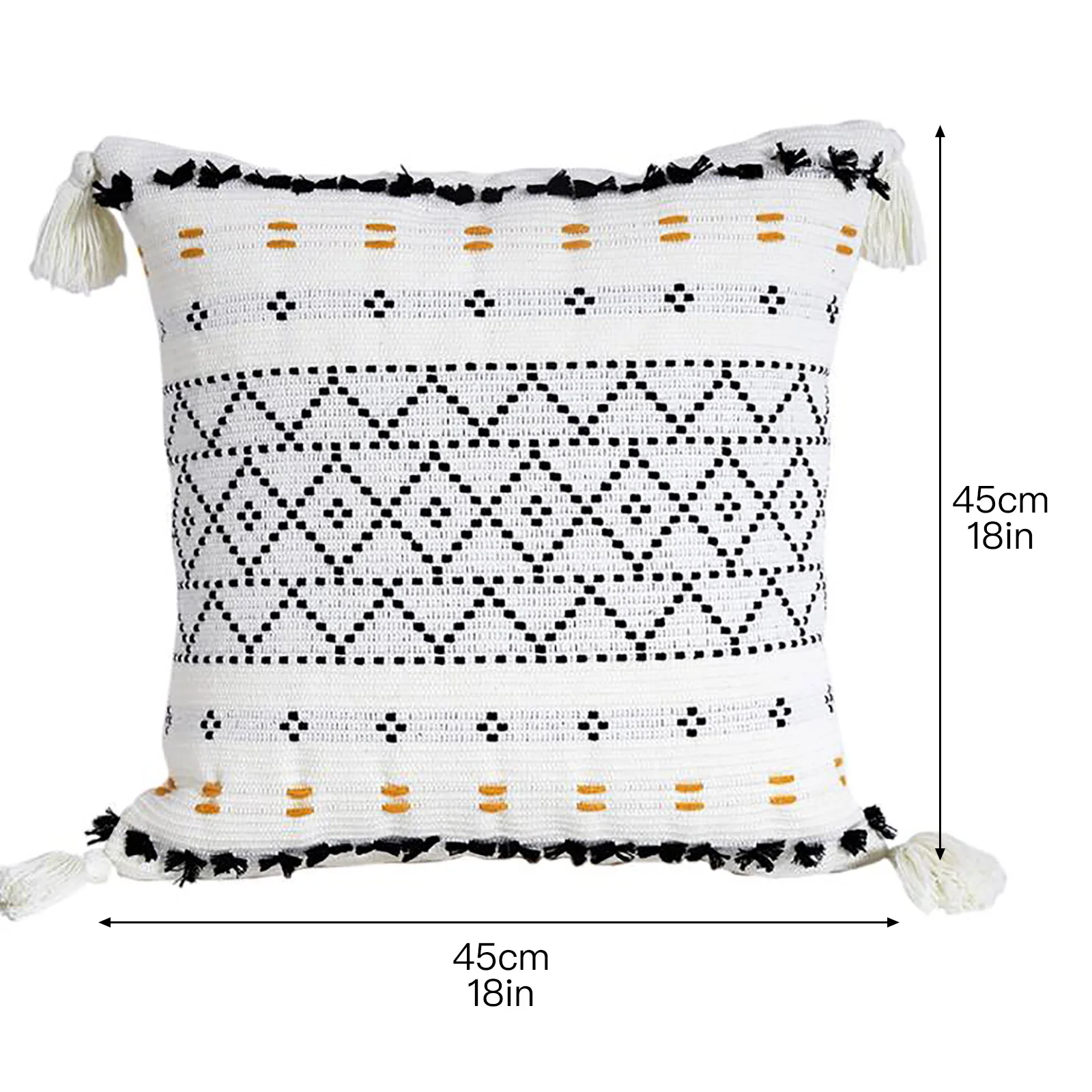 

Cushion Covers 100% Cotton Linen Macrame Hand-woven Thread Pillow Covers Geometry Bohemia Style Pillowcase Home Decor