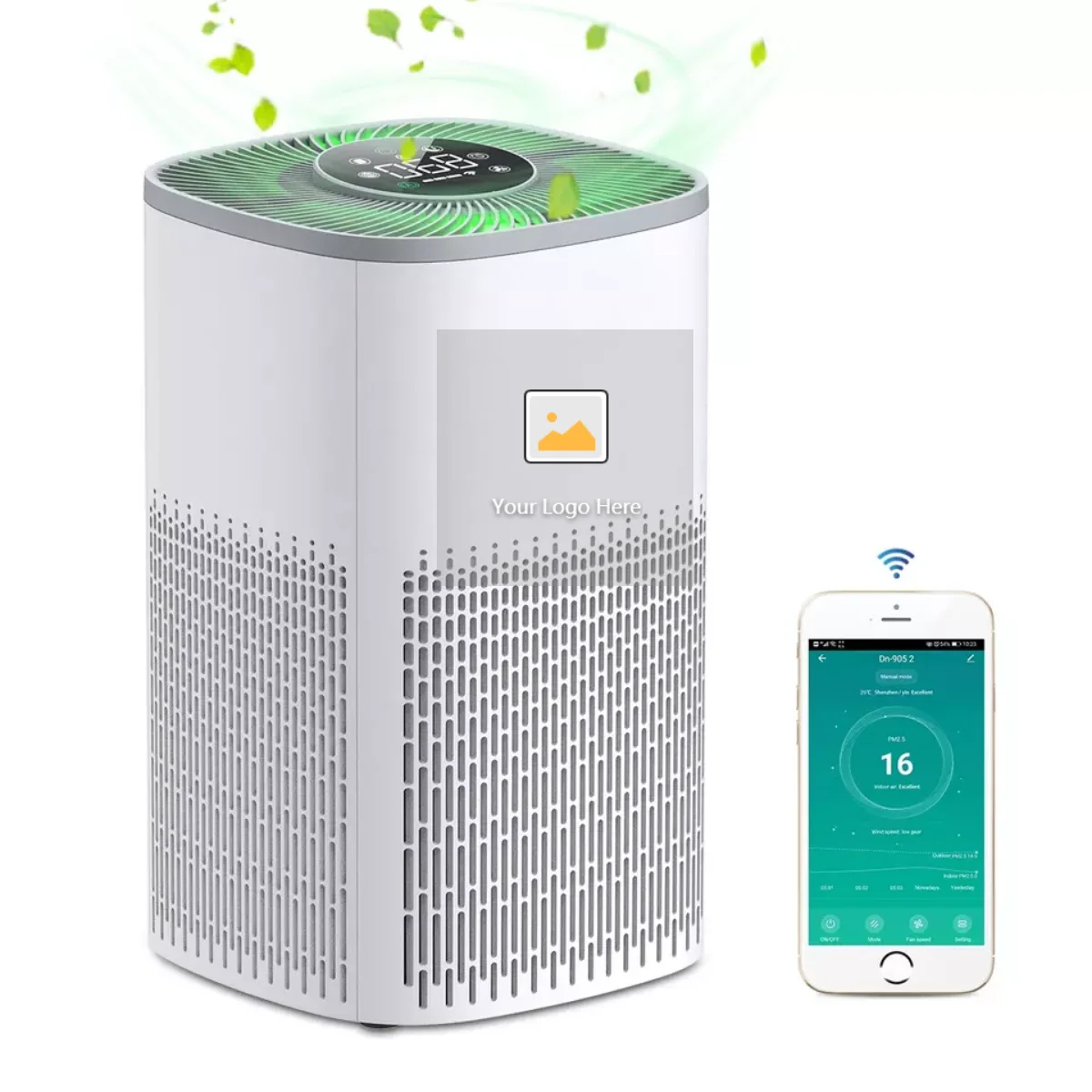 

2021 new product portable smart wifi remote control air cleaner room true hepa air purifier for home