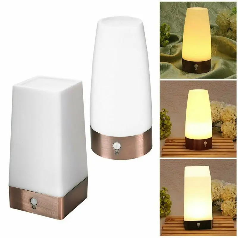 

New Motion Sensor LED Night Light Wireless Battery Powered PIR Lamp For Wardrobe Table Home Bedroom Lighting Night Lamp