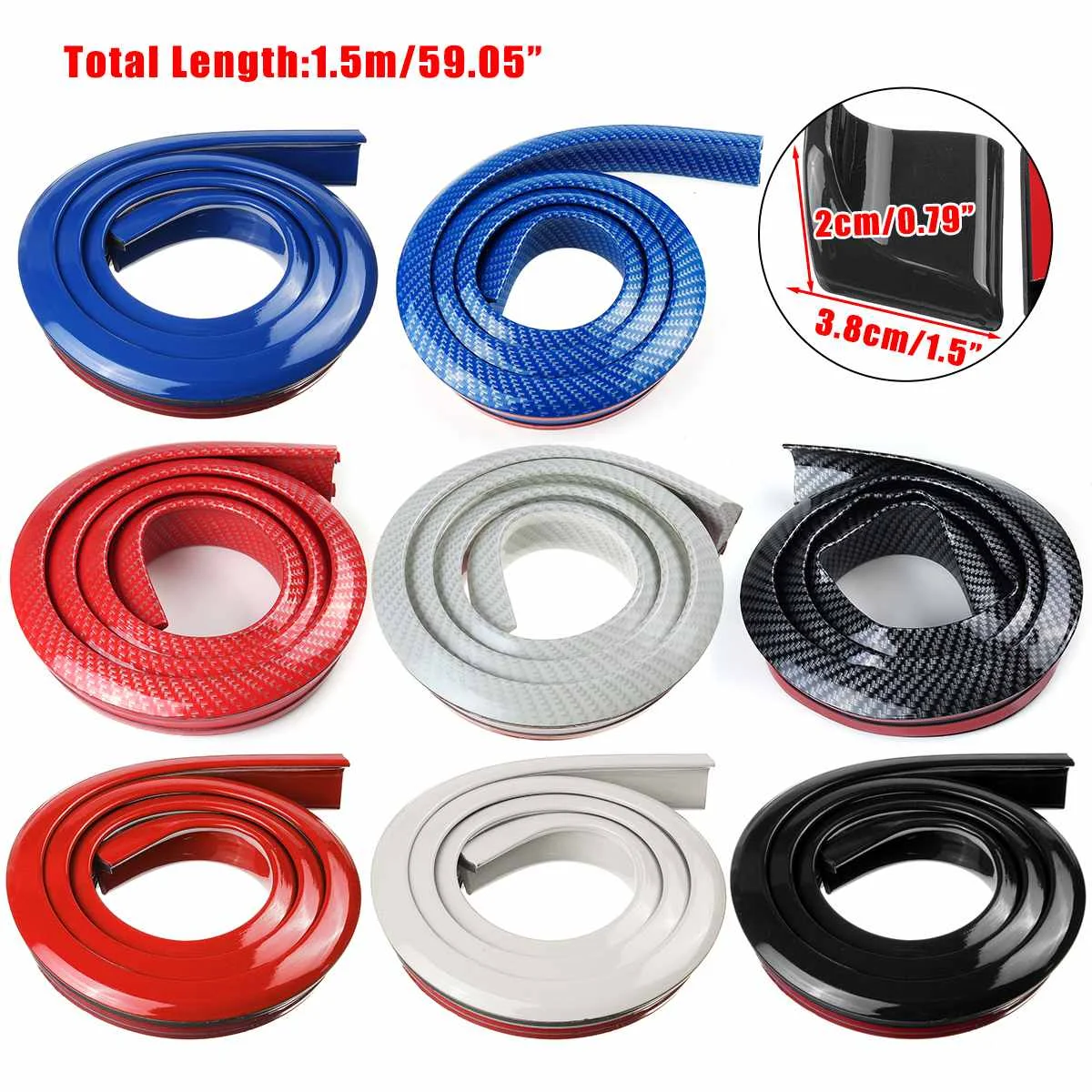 1 5 м футов универсальный автомобильный Стайлинг резиновый задний спойлер из