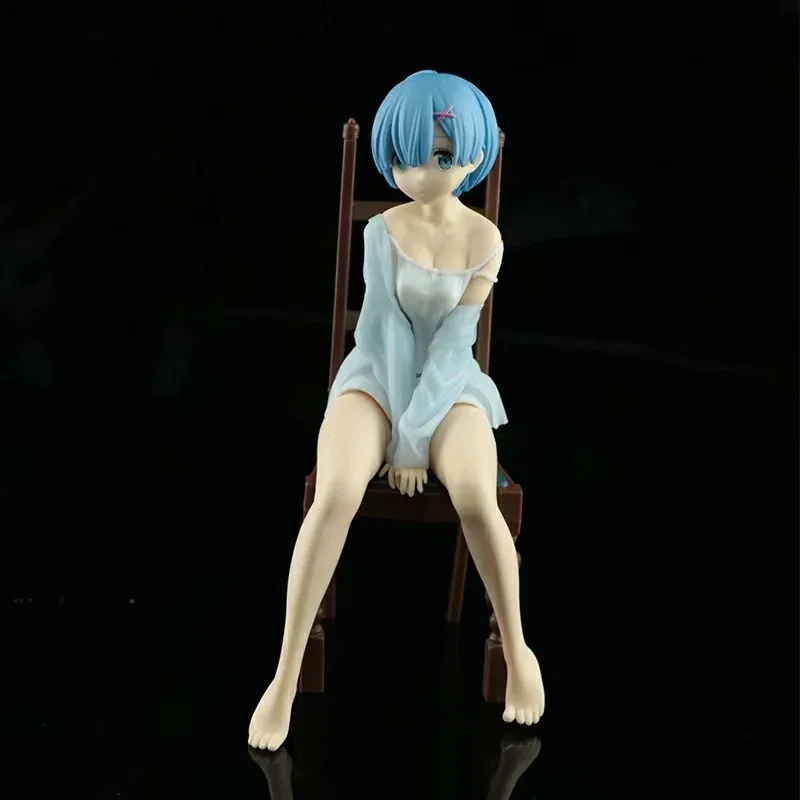 

Cute Anime Re:Life in a different world from zero Rem Relax Time Sitting Ver. PVC Action Figure Collectible Model Toys Doll 20cm