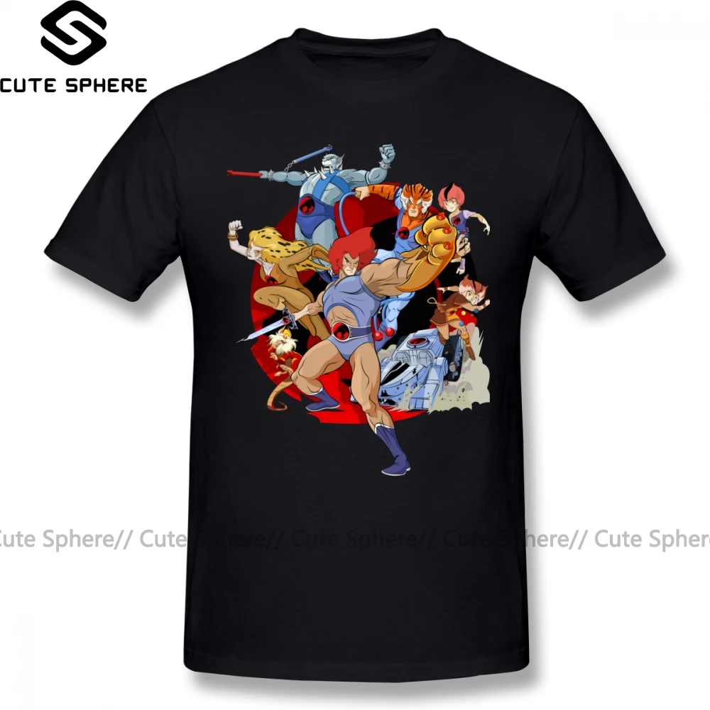 Футболка Thundercats, футболка Thundercats, напечатанная ХХХ футболка, Мужская потрясающая 100 хлопковая Базовая футболка с коротким рукавом