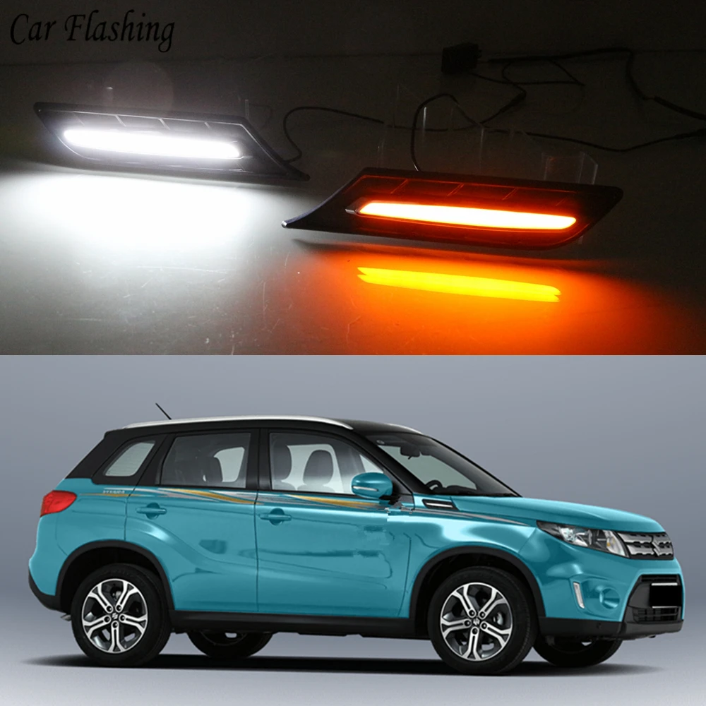 2 шт. автомобиля Fender светильник для Suzuki Vitara 2015 2018 2019 2020 Светодиодный дневной с