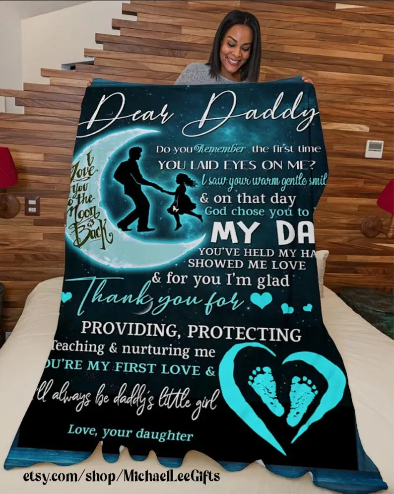 

Throw Blanket - to my daughter blanket Fleece Throw Blanket,Super Soft Ultra-Soft Micro Fleece Blanket for Bedroom SOFE Couch