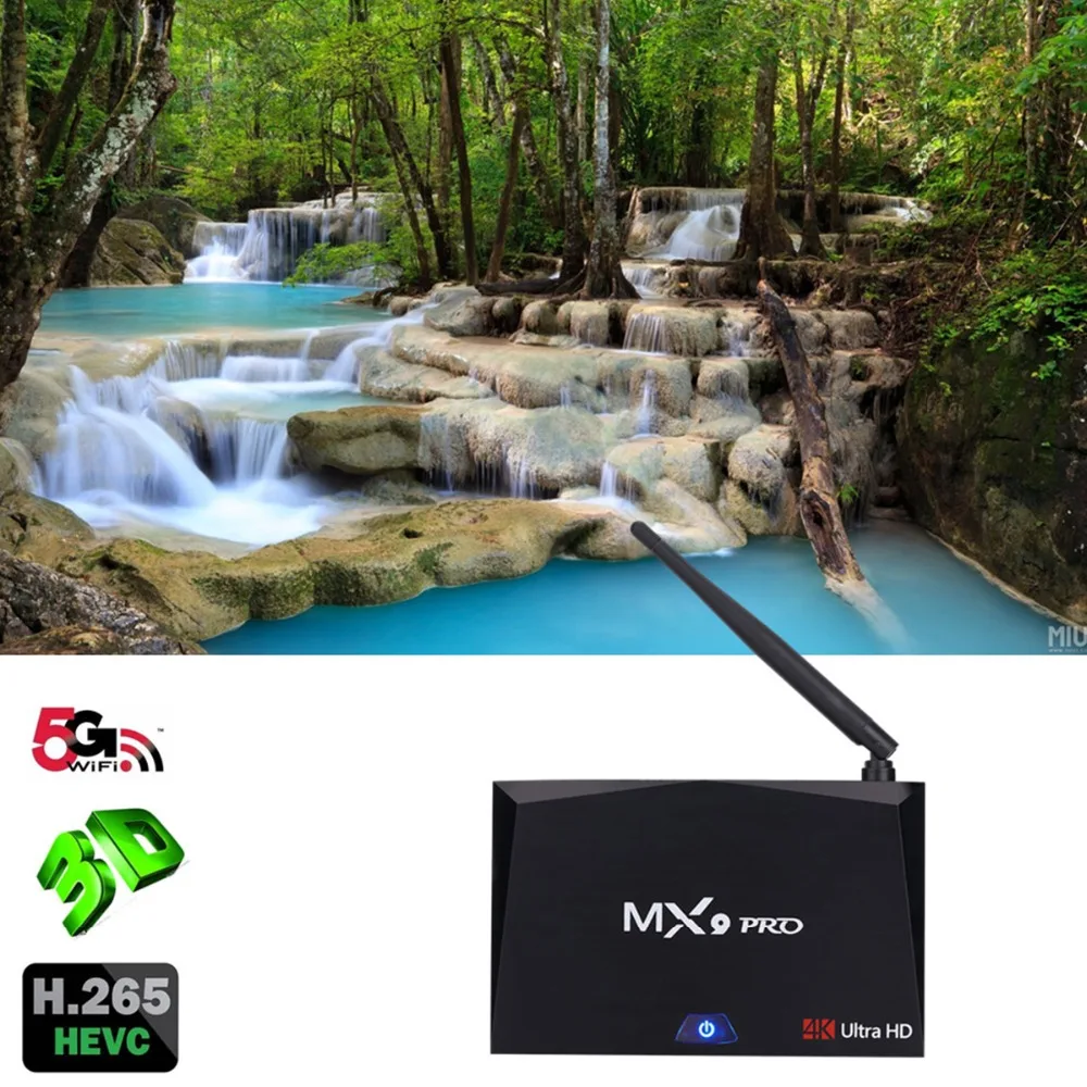 MX9 Pro 4 ГБ 32 ГБ Android 7,1 ТВ приставка RK3328 Четырехъядерный 4K VP9 3D 2,4G 5G WiFi BT4.1 смарт-приставка PK X96 X96 MINI