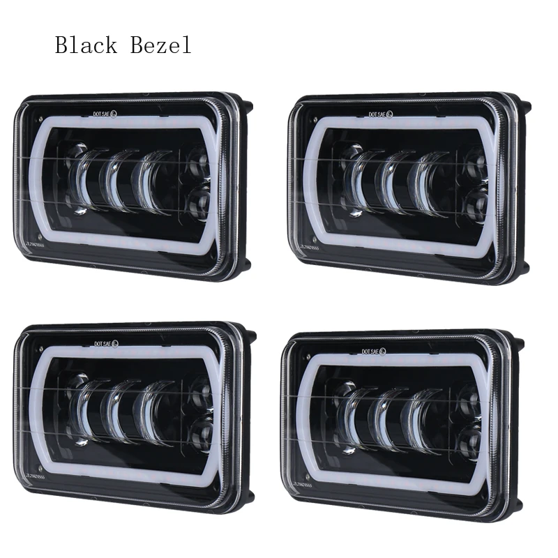 Автомобильная светодиодная фара 4x6 дюймов замена герметичного луча белый ореол