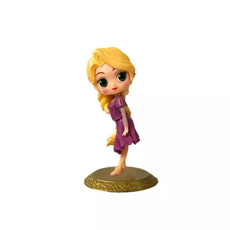 Rapunzel-Gold Белоснежка Маленькая Принцесса Русалочка Алиса торт топперы для девочек день рождения праздничное украшение торта фигурка игрушки Tinkerbell фигурка куклы - Цвет: Rapunzel-Gold