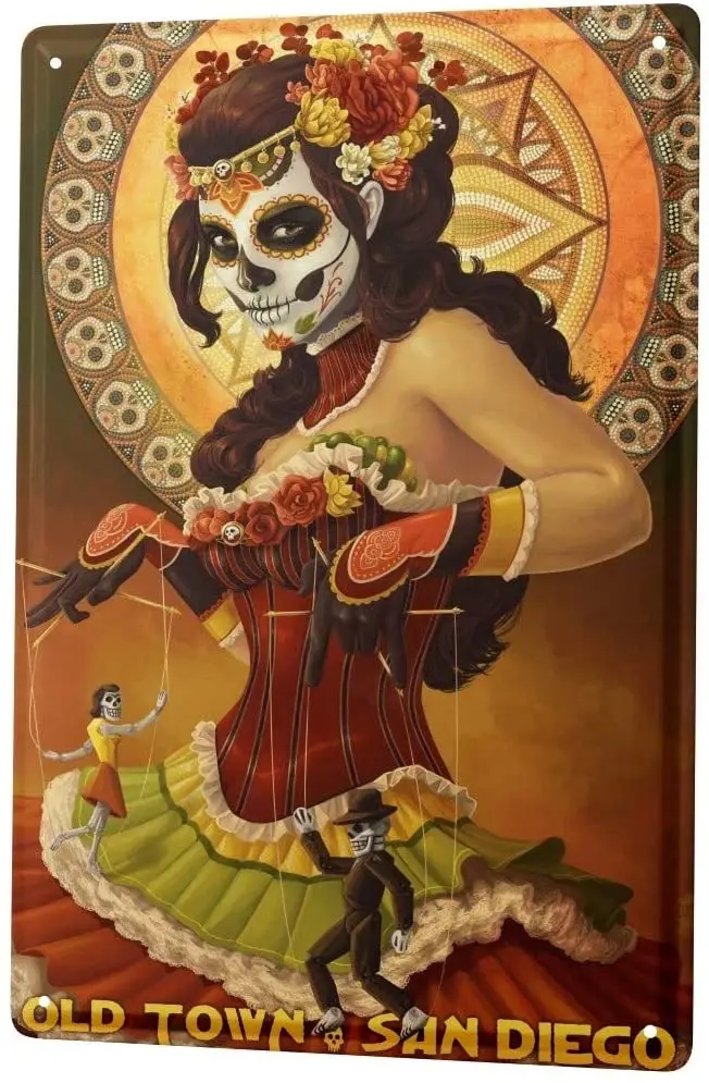 

Оловянная металлическая табличка с 2004 года, декоративный знак, домашний декор, таблички, ретро-арт, Метрополь, Сан-Диего, США