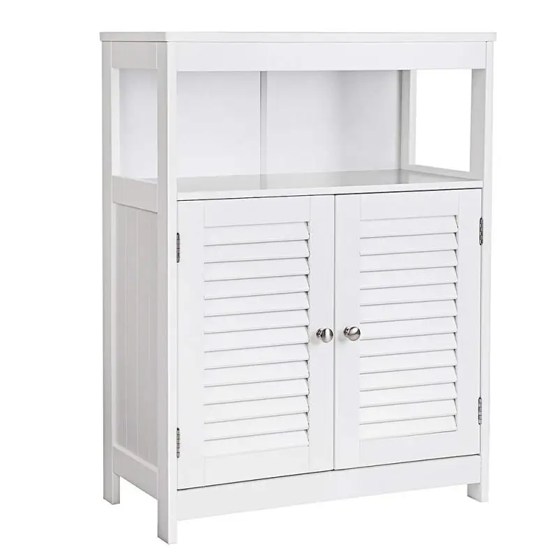 

Multifunctional Cabinet 80*60*30cm Double Door Open Shelf Bathroom Bedroom Livingroom Cabinet Modern Home Furniture HWC
