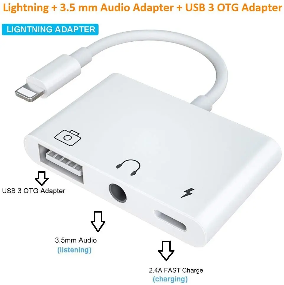 OTG   Lightning/USB 3         3, 5       iPhone X/XR/XS/8/7