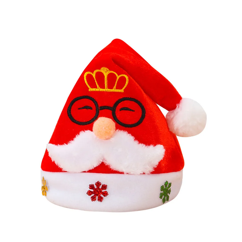 Новое поступление рождественские шапки забавные очки шапка Санта Клауса