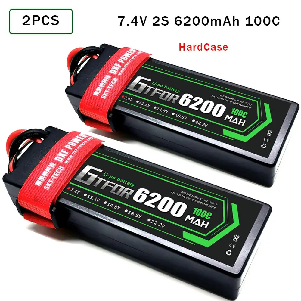

GTFDR 7,4 V lipo аккумулятор 6200mAh RC Car 100C-200C аккумулятор lipo 2S Lipo перезаряжаемый с разъемом Deans для радиоуправляемого автомобиля лодки грузовика