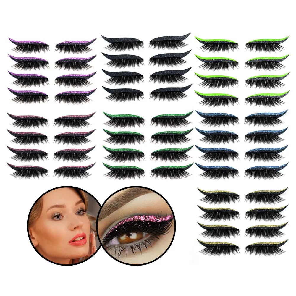 

Подводка для глаз многоразовая водостойкая, 28 пар/7 цветов