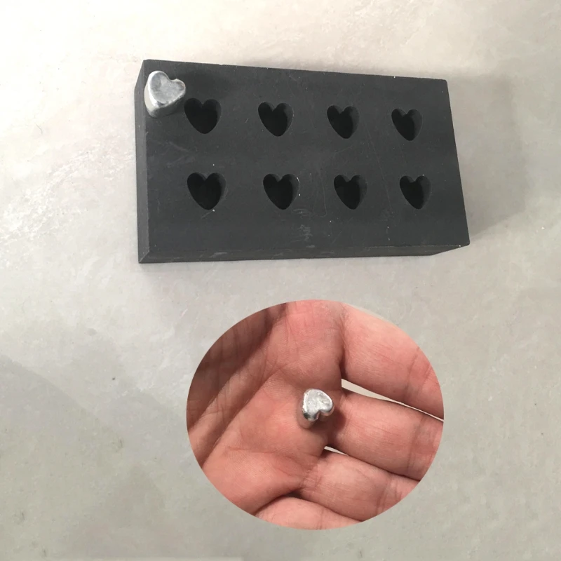 

DIY Silver Gold Heart Mold Graphite Crucible Mold Melting Casting Refining Tool K3ND
