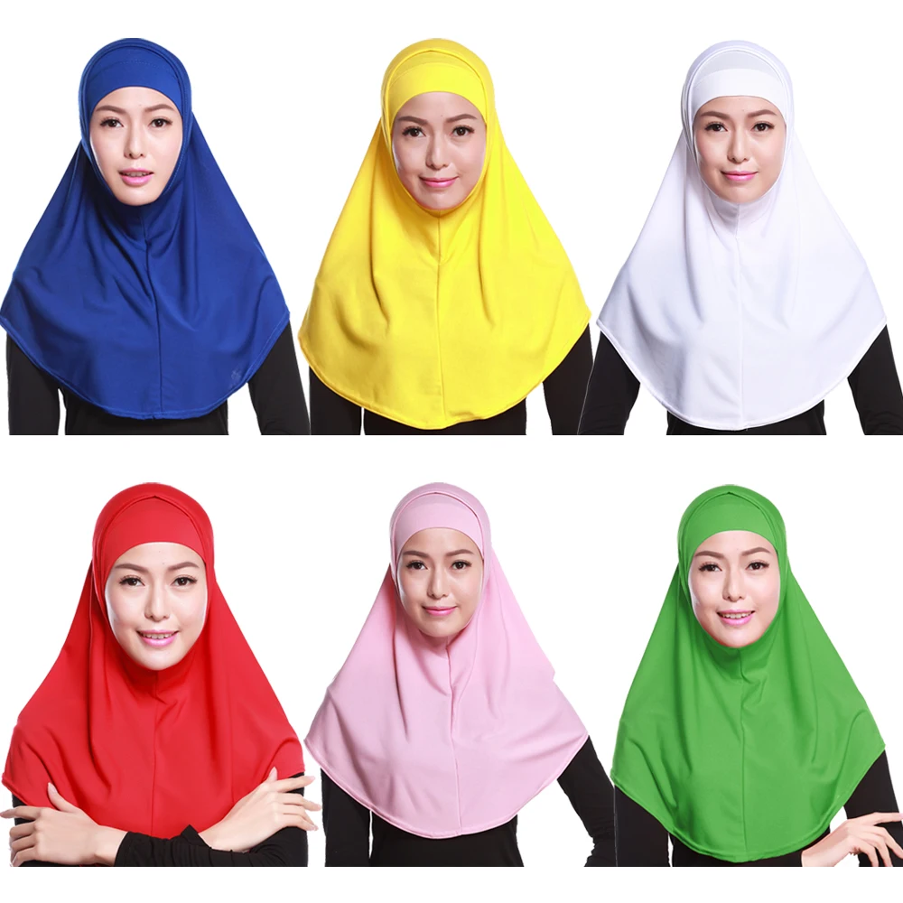 

2PCS Muslim Hijabs Islam Hijab Cotton Islamic Headscarf Stretchy Women Shawl Wrap Big Size Modal Turban Comfy Bandana Plain Chic