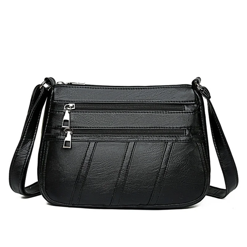 

Casual Women Large Capacity Messenger Bag PU Leather Shoulder Crossbody Bags Female Travel Solid Color Handbag Bolsa Feminina