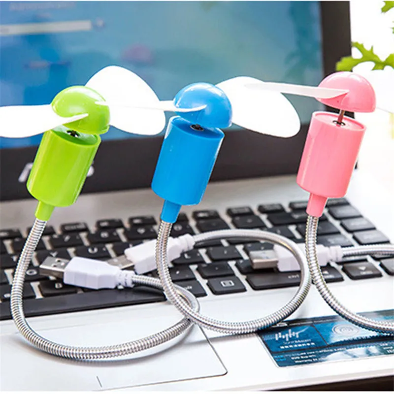 Мини вентилятор USB для ноутбука настольный охлаждающий кулер пластик легко