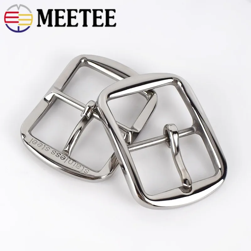Meetee 40*52 мм Мужские пряжки из нержавеющей стали для 39 мм пояс для отдыха ремень для украшения джинсов Одежда Аксессуары для декора
