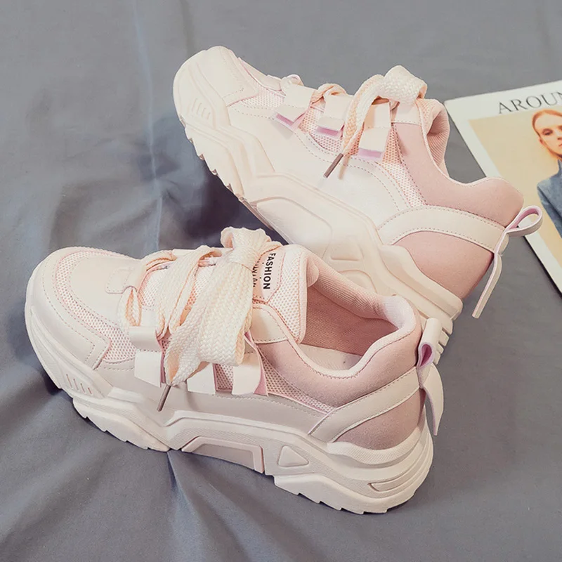 Массивные кроссовки Женская обувь Новинка 2020 года Вулканизированная Кроссовки