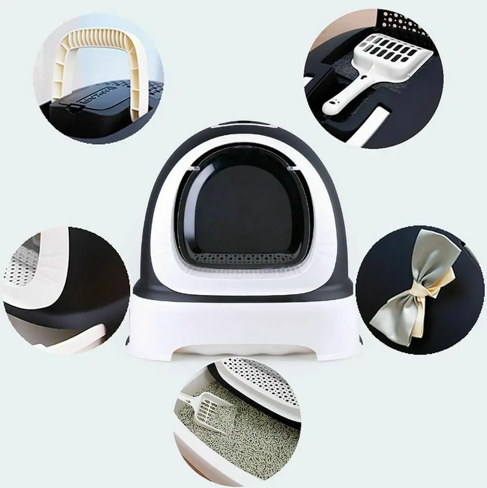 Контейнер для кошачьего туалета домашний бокс с песком кошек закрытым лотком