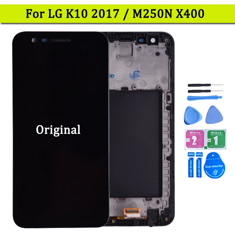 Оригинальный ЖК дисплей для LG K10 2017 M250N X400 с сенсорным экраном дигитайзер рамкой