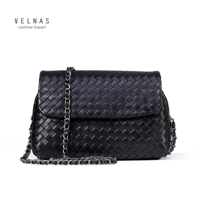 Модная женская сумка из кожи hangdbag feminina вязаные сумки плетеные Роскошные сумочки