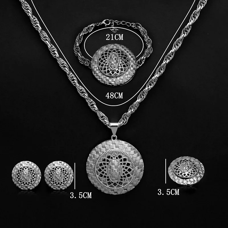 

Fani 2020 nigerian Women Wedding jewelry set Exquisite Dubai Gold bridal Jewelry Set African woman Costume Jewelry Set Wholesale