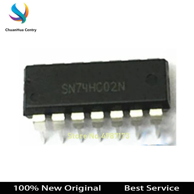 100 шт./лот SN74HC02N DIP14 100% Новый оригинальный искусственная скидка на большее