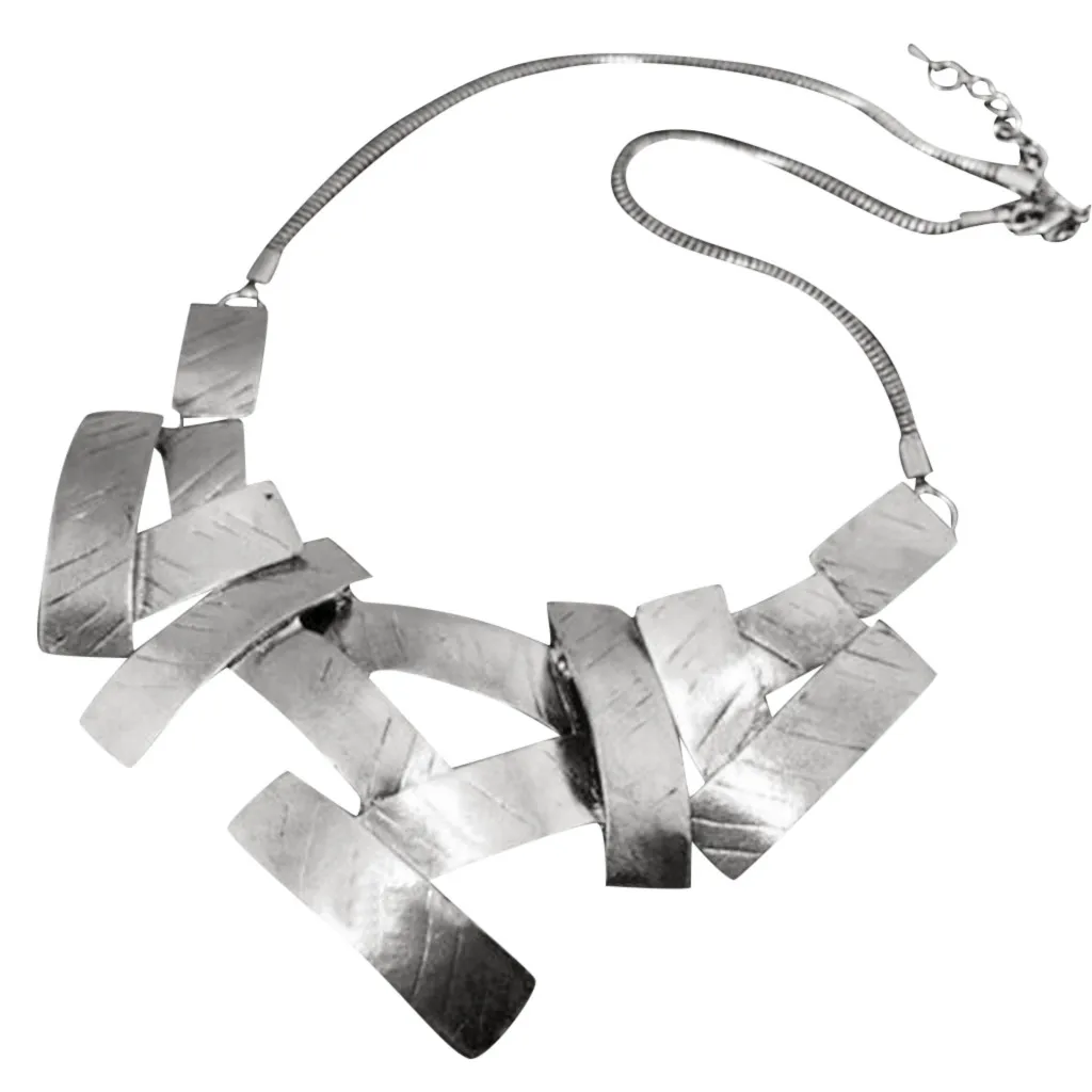 Женское Ожерелье Цепочка Европейский Панк Металлический геометрический кулон