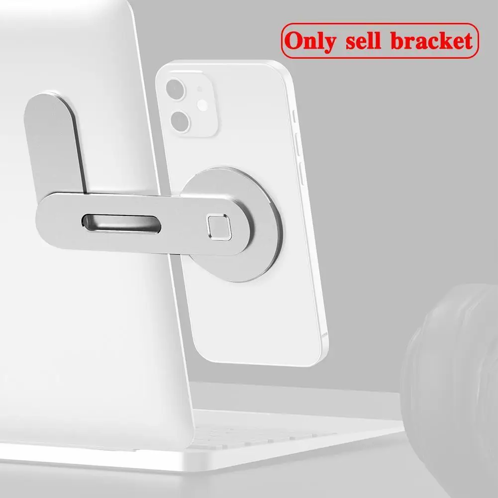 

Laptop Cell Phone Mount For IPhone12 Series, Collapsible Metal Paste Base Office Monitor Magnetic Holder Adapt To Series