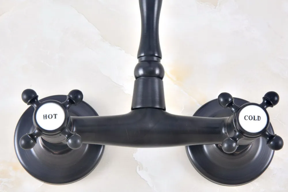 Латунный Смеситель для раковины в ванной и кухне с черной масляной резинкой