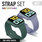 Ремешок + стекло + чехол для ремешка Apple Watch 44 мм 40 мм, ремешок для iWatch 42 мм 38 мм, силиконовый бампер + браслет для apple watch series 4 3 5 SE 6