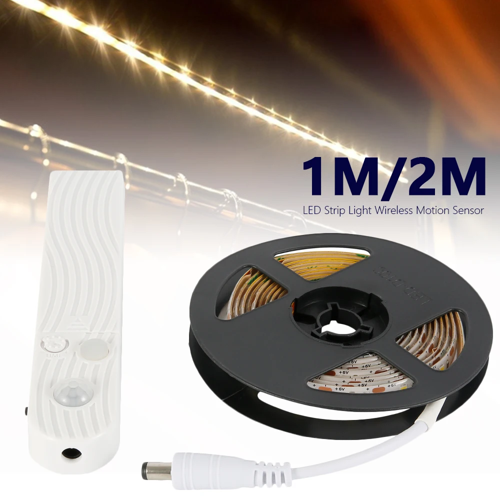 Беспроводная светодиодная подсветка под шкаф PIR датчик движения кухонный