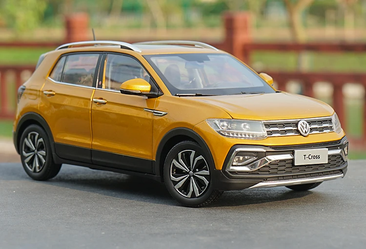 Оригинальный 1:18 Масштаб Фольксваген T CROSS 2019 металлическая литая под давлением
