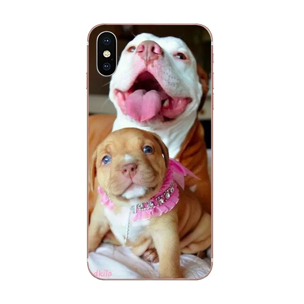 Питбуль Щенок для Apple iPhone 4 4s 5 5C 5S SE 6 6S 7 8 Plus X XS Max XR рисунок ТПУ|Чехлы-накладки| |