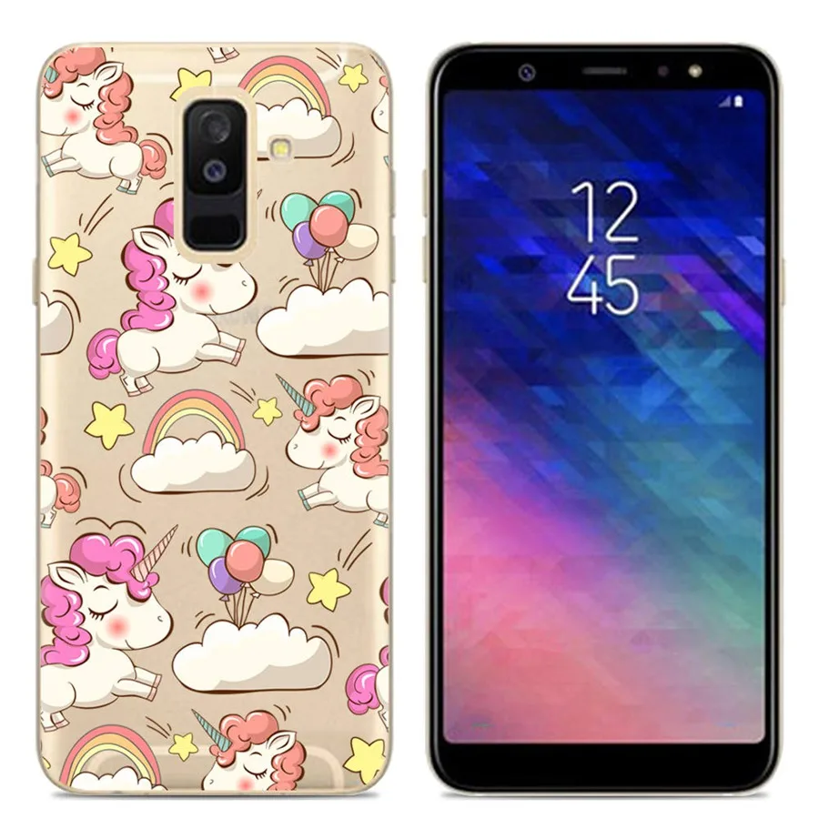 Чехол для телефона samsung Galaxy J8 2018 чехол Мягкие Мультяшные из ТПУ Funda Силиконовая