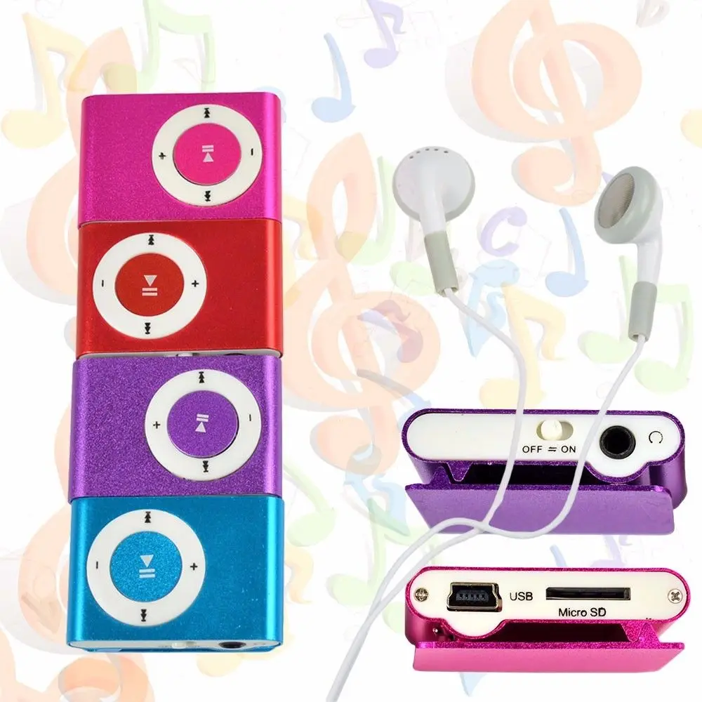 Mp3 плеер с клипсой мини MP3 разъемом Micro TF/SD металлический наушниками USB 2 0 S порт mp3