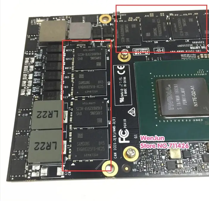 Оригинальная новая видеокарта для nVIDIA GeForce GTX 1070M 8G N17E G2 A1 Sli gtx1070m GDDR5 Dell Alienware18X/ MSI
